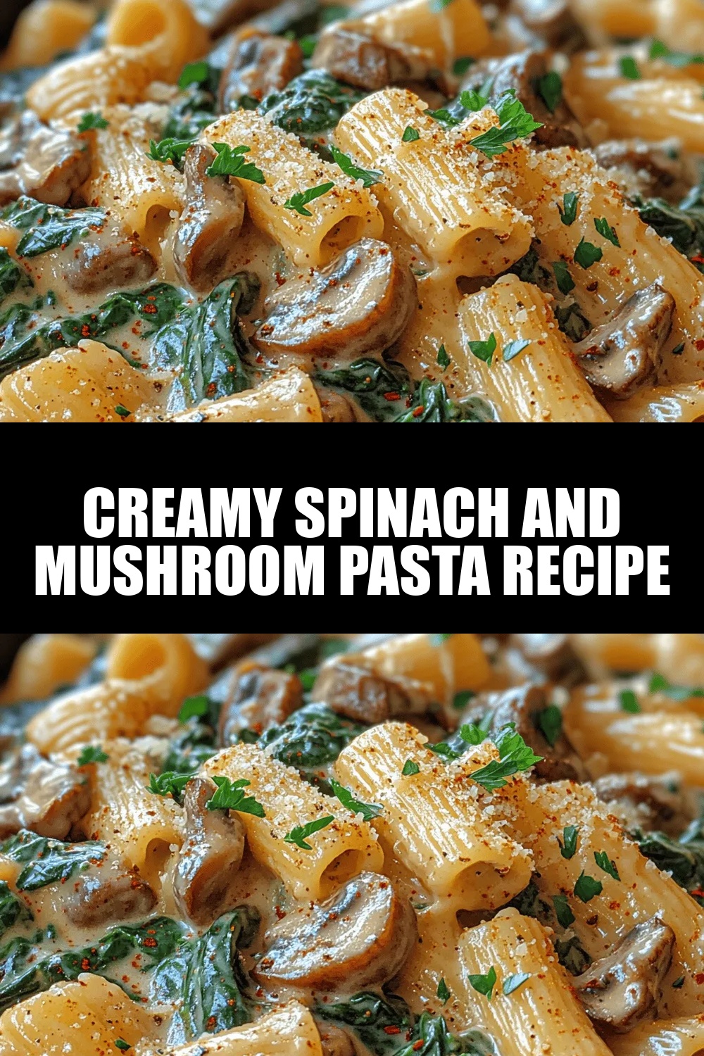 Creamy Spinach and Mushroom Pasta Recipe