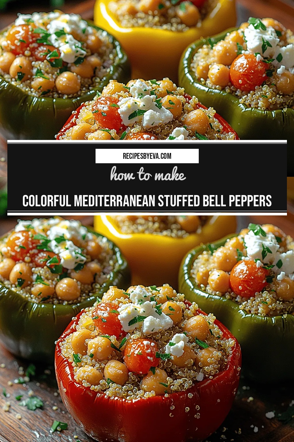 Colorful Mediterranean Stuffed Bell Peppers