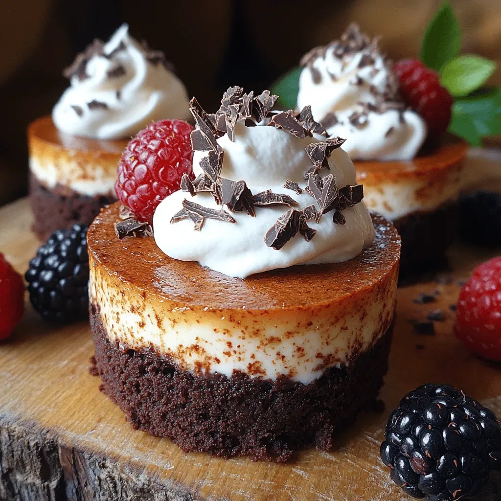 Deliciously Decadent Brownie Bottom Mini Cheesecakes: Indulge in the Ultimate Dessert Experience