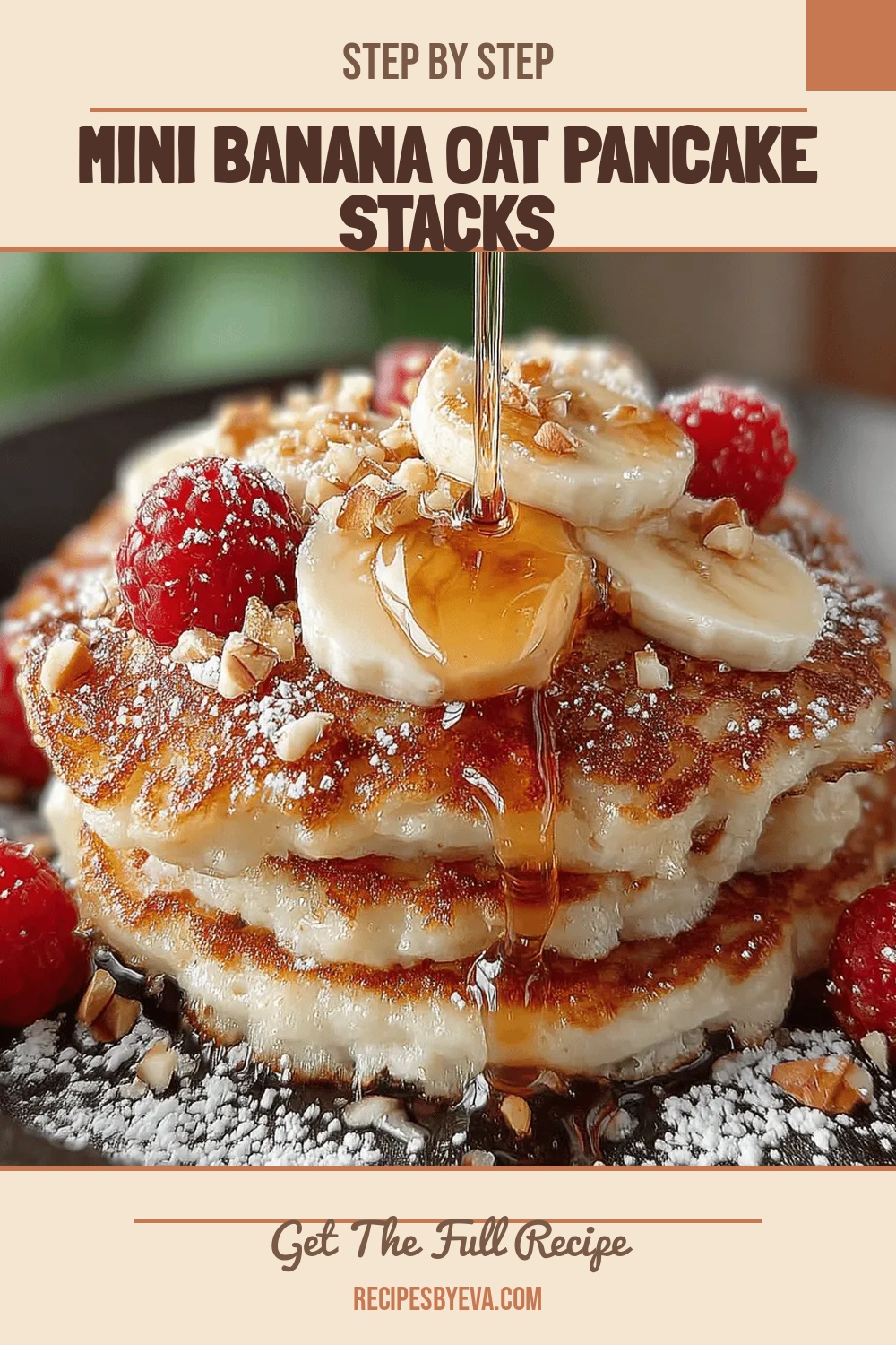 Mini Banana Oat Pancake Stacks