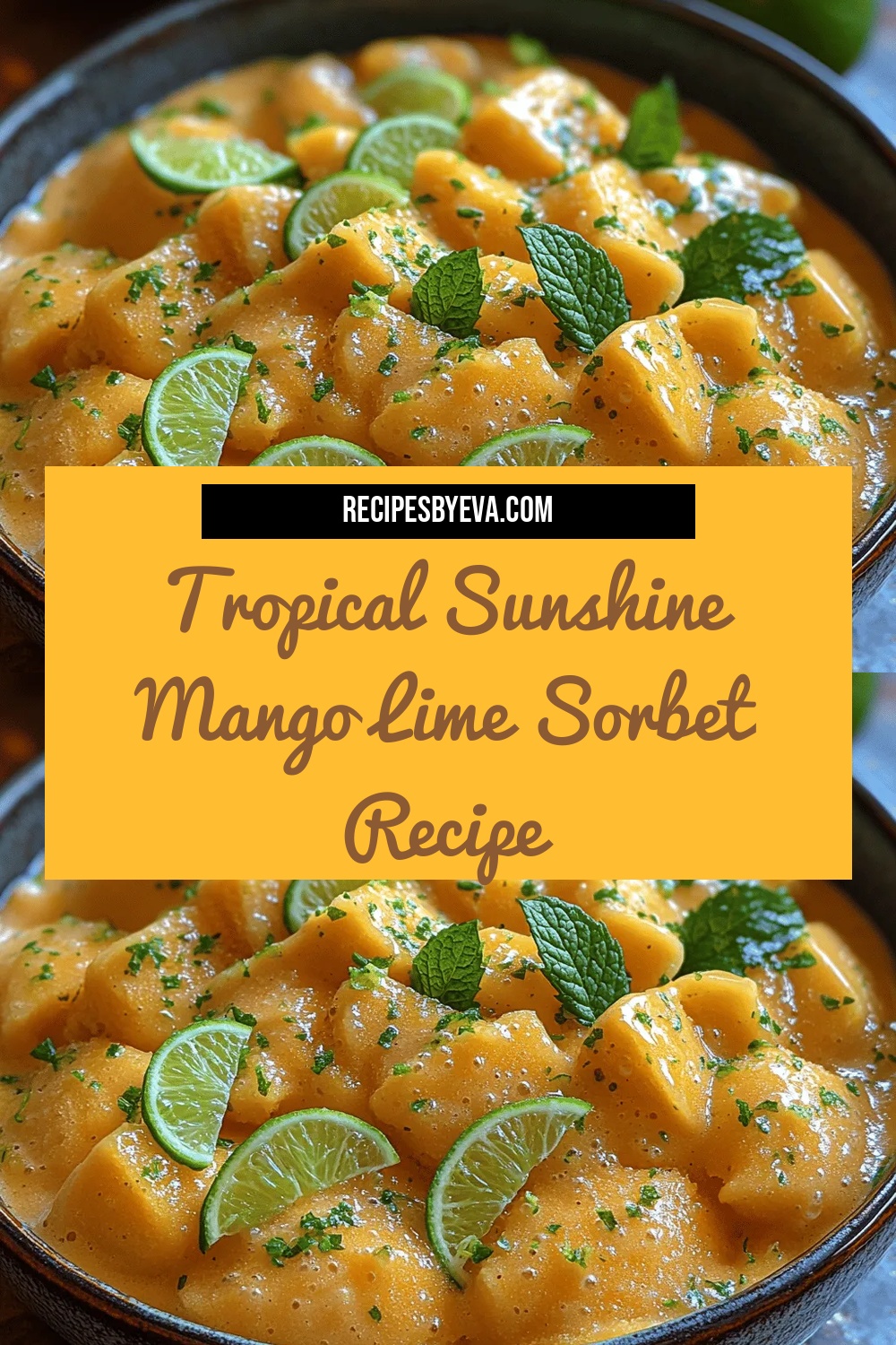 Tropical Sunshine Mango Lime Sorbet Recipe