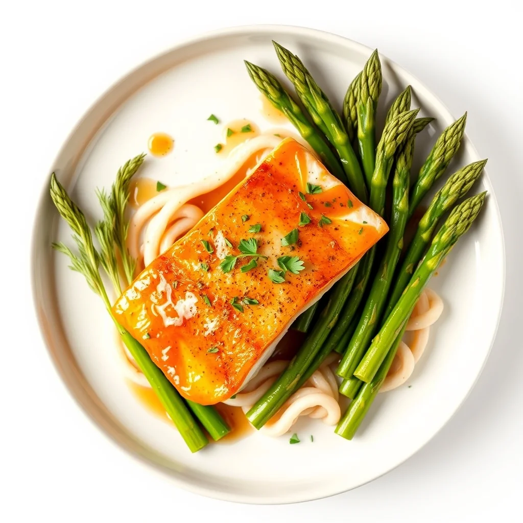 Sweet & Sticky Honey Garlic Salmon with Asparagus