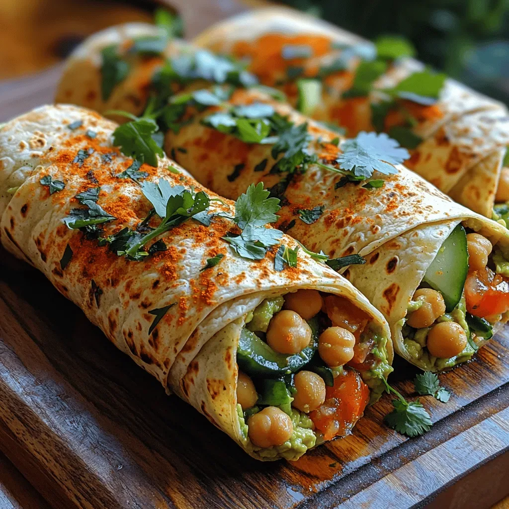 Creamy Chickpea Avocado Bliss Wraps