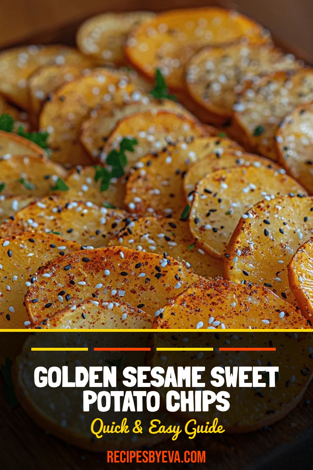 Golden Sesame Sweet Potato Chips