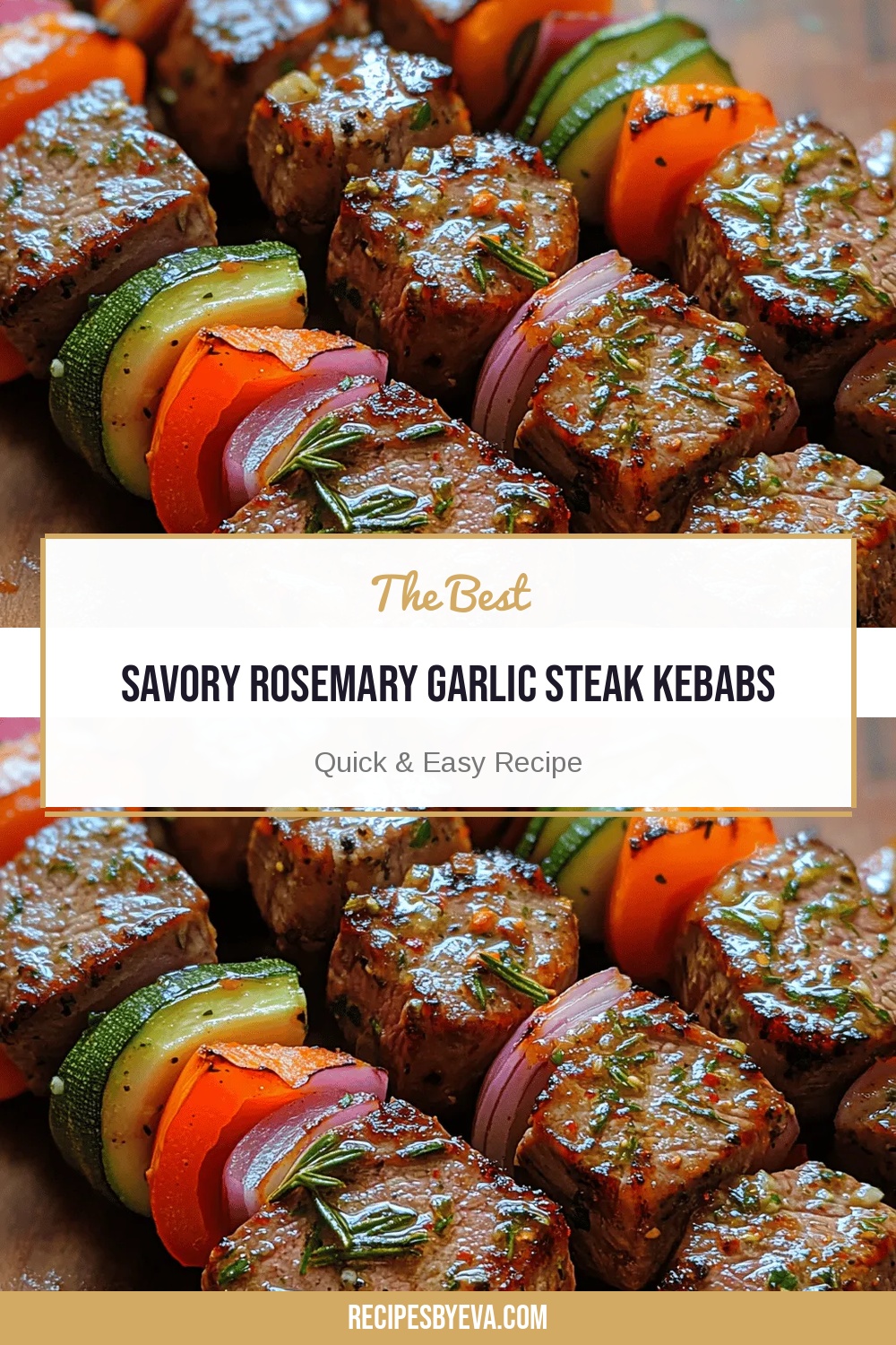 Savory Rosemary Garlic Steak Kebabs