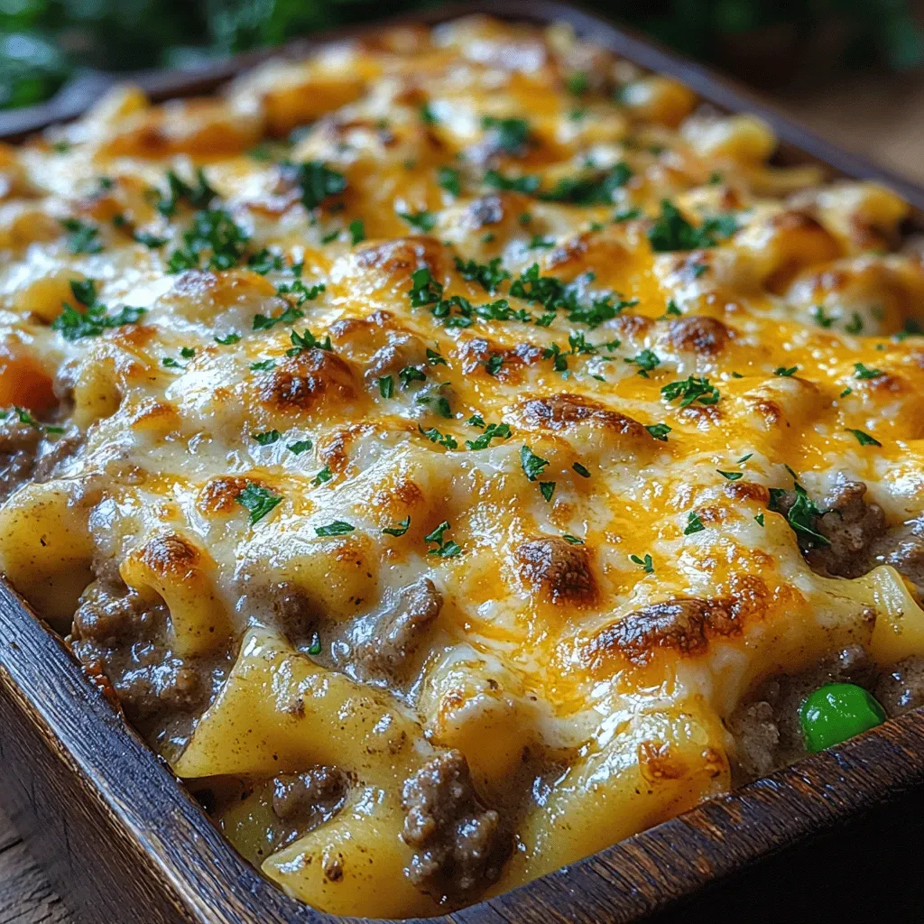 Cheesy Comfort Beef Noodle Bake Recipe