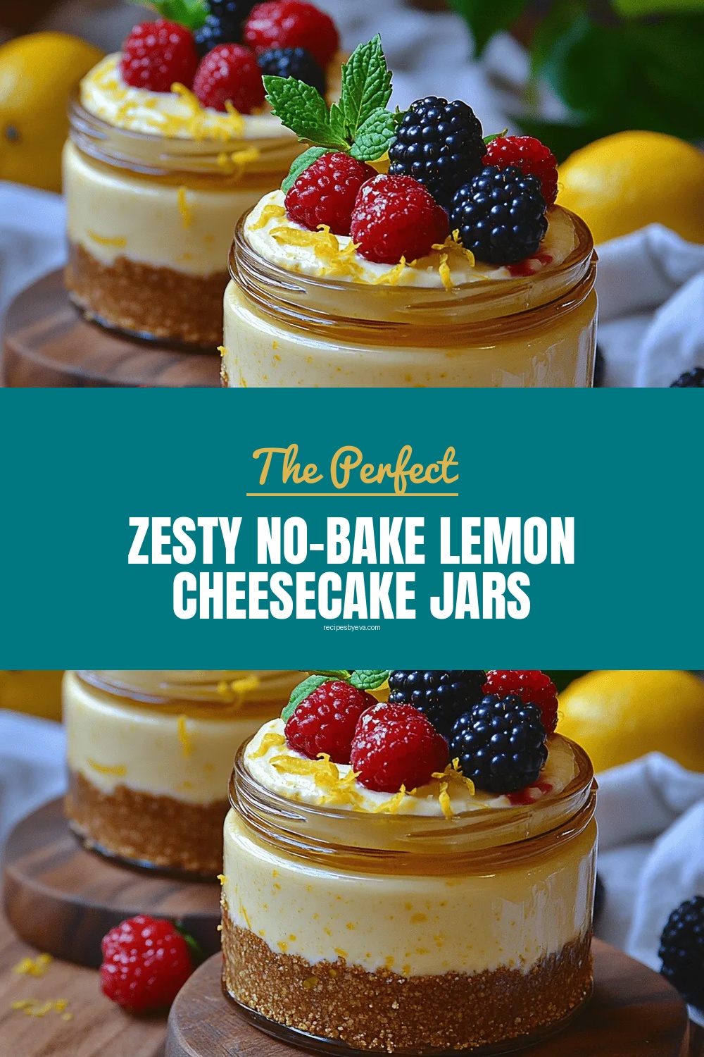 Zesty No-Bake Lemon Cheesecake Jars