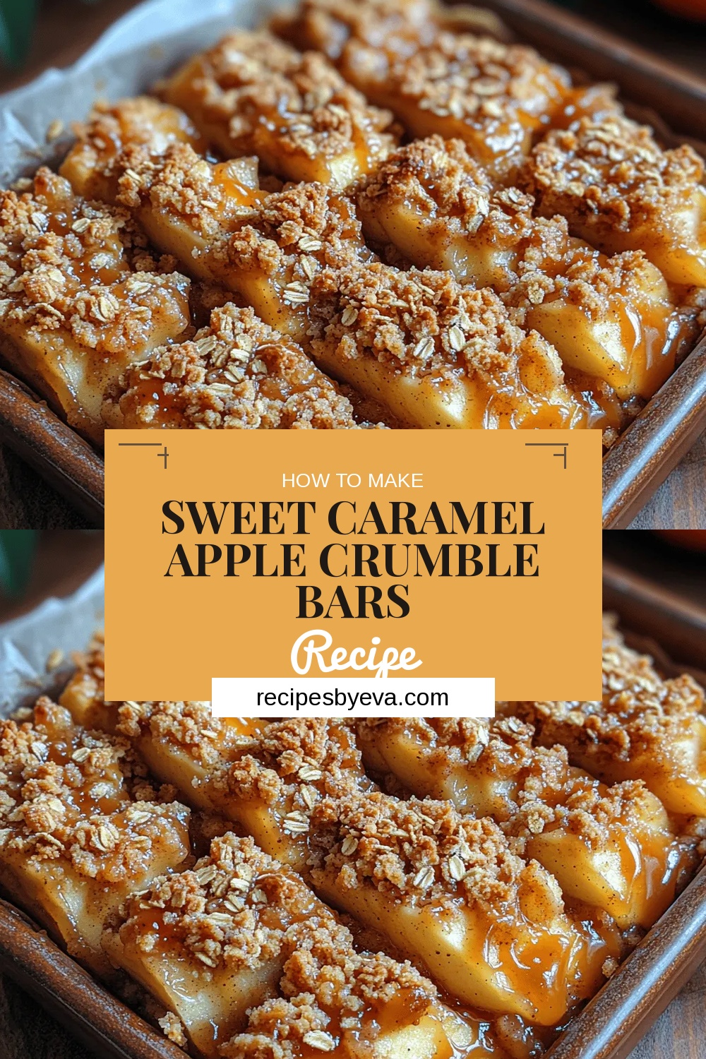 Sweet Caramel Apple Crumble Bars