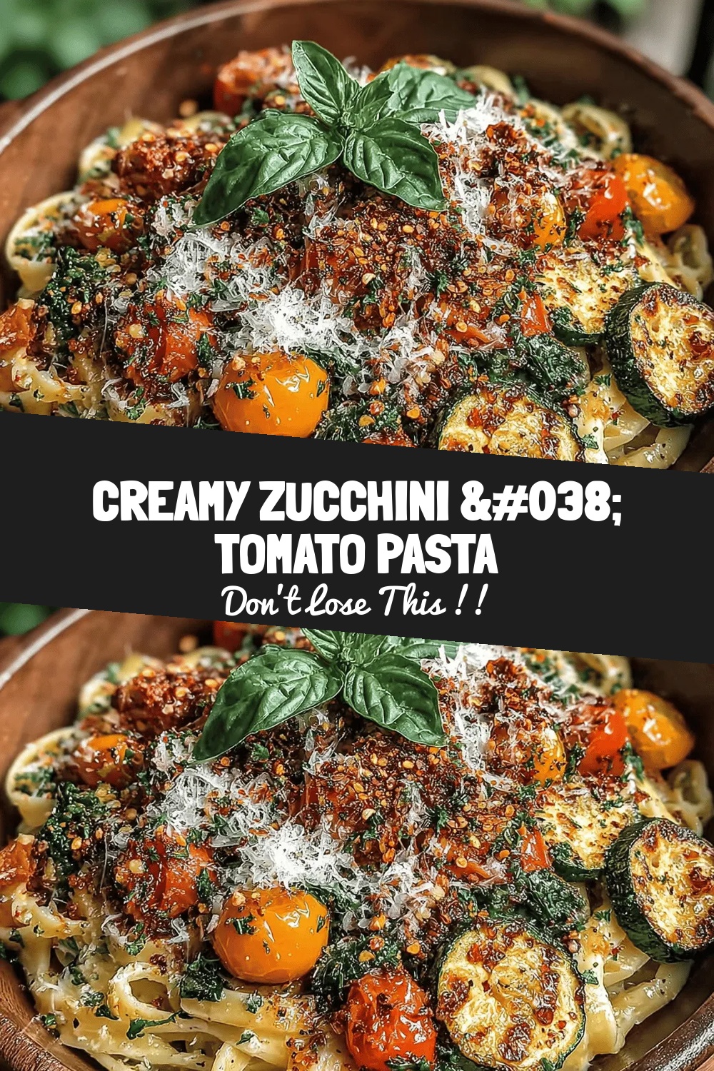 Creamy Zucchini & Tomato Pasta