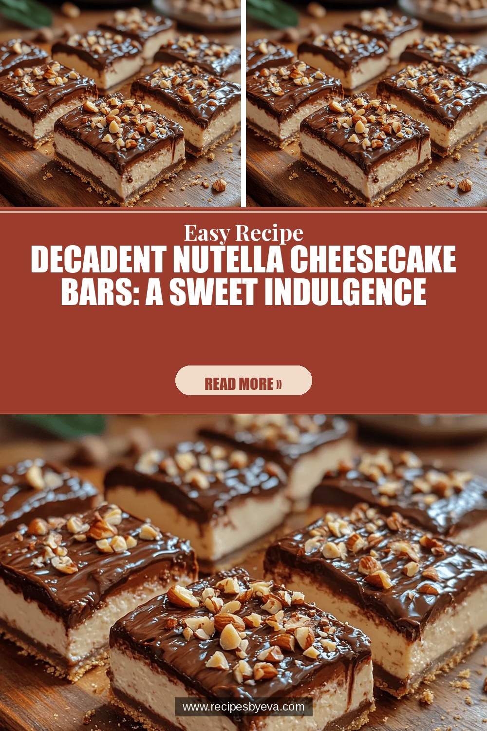 Decadent Nutella Cheesecake Bars: A Sweet Indulgence
