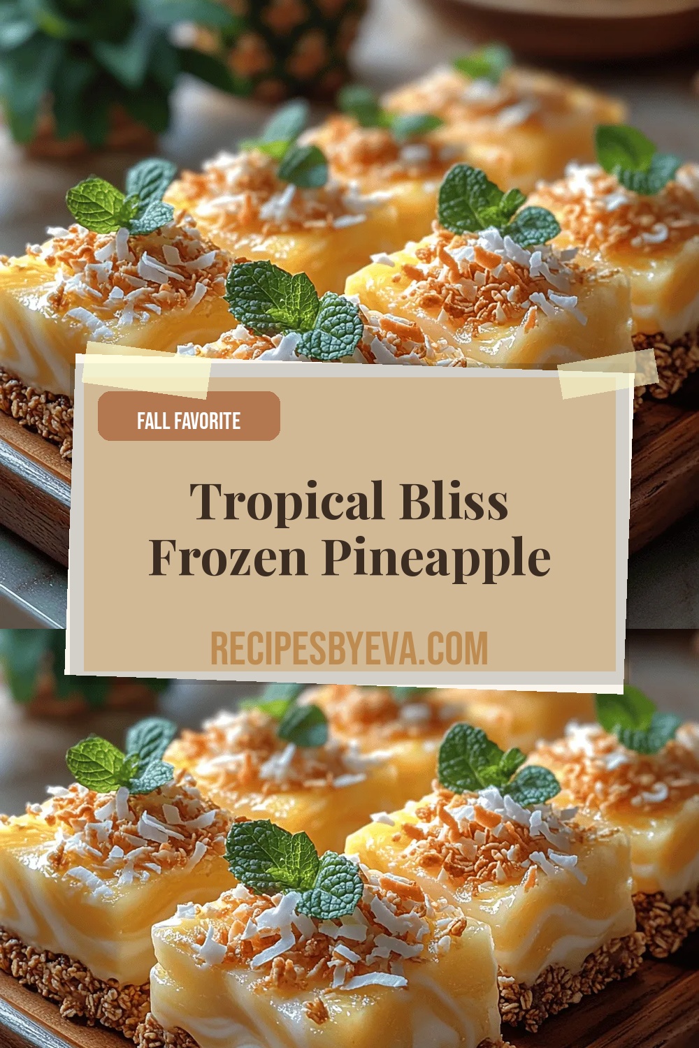 Tropical Bliss Frozen Pineapple Swirl Bars: A Refreshing Treat for Any Occasion