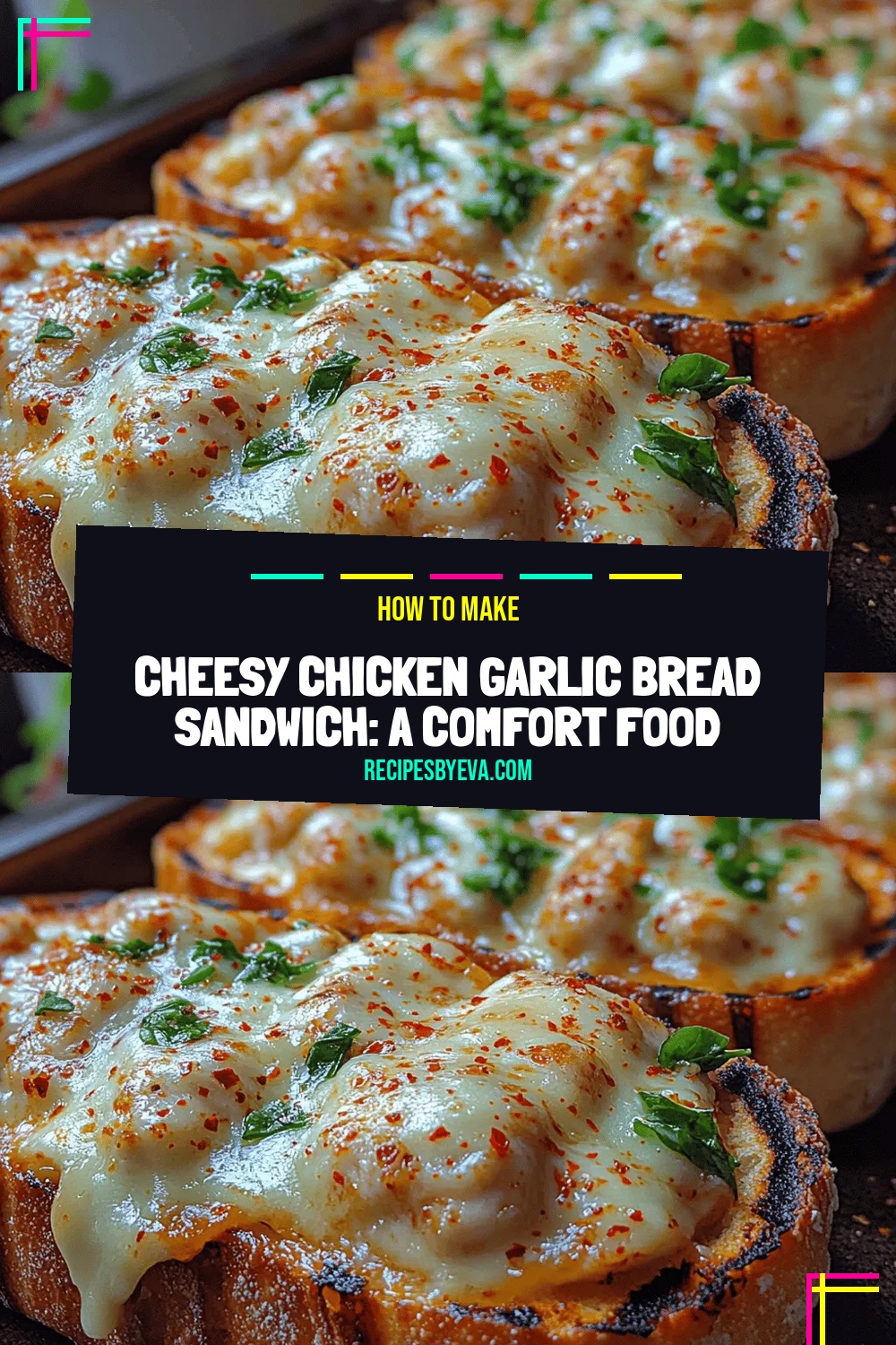 Cheesy Chicken Garlic Bread Sandwich: A Comfort Food Delight