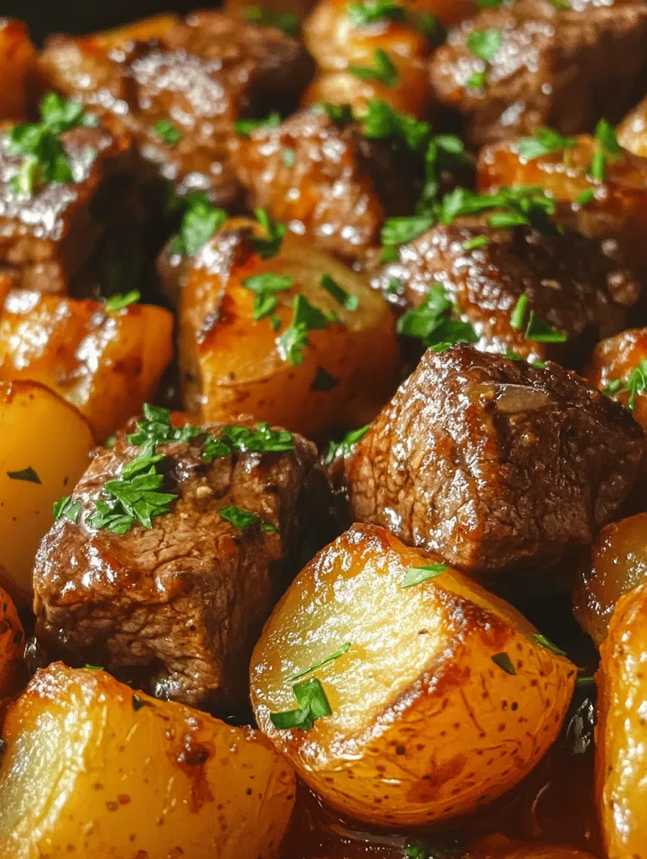 Slow Cooker Garlic Butter Beef Bites & Potatoes: A Hearty Delight