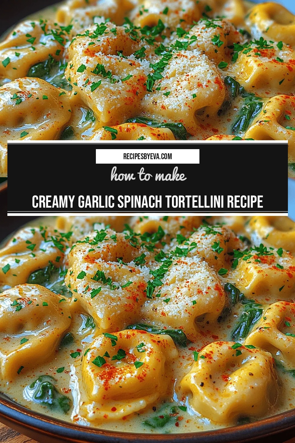Creamy Garlic Spinach Tortellini Recipe