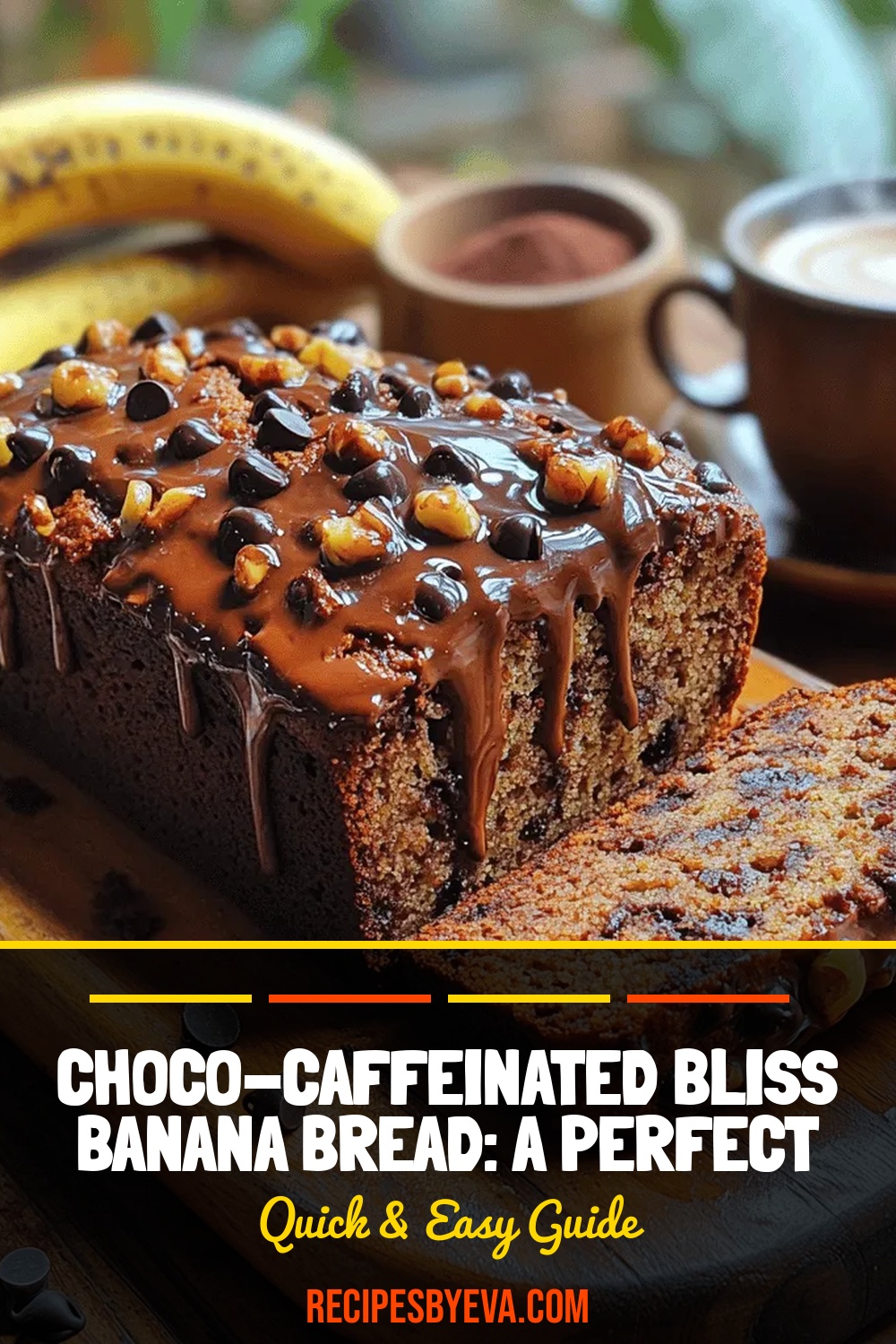 Choco-Caffeinated Bliss Banana Bread: A Perfect Blend of Chocolate and Coffee