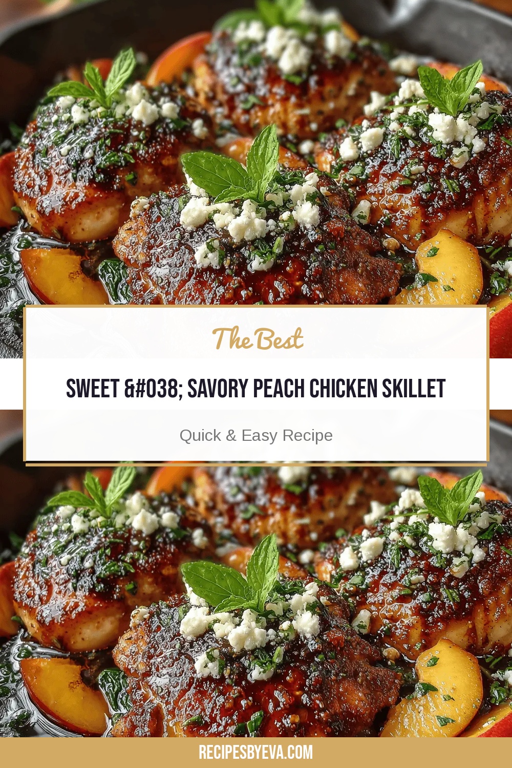 Sweet & Savory Peach Chicken Skillet