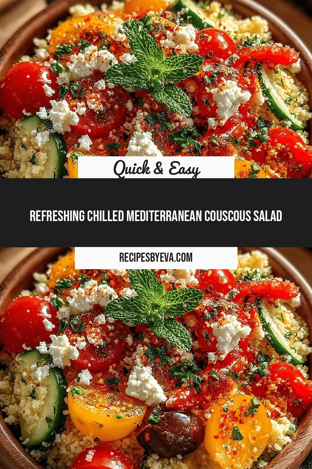 Refreshing Chilled Mediterranean Couscous Salad