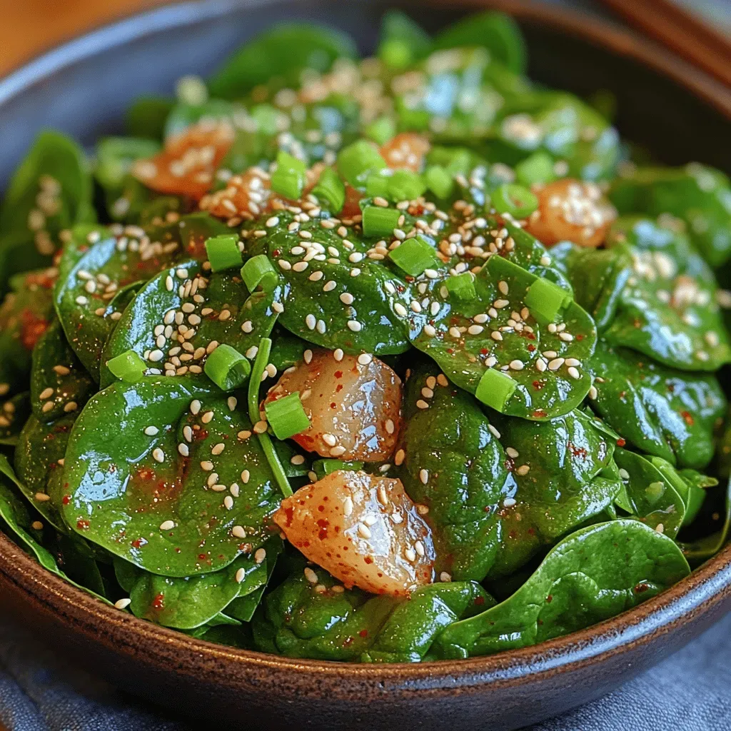 Spicy Sesame Korean Spinach Salad: A Flavor-Packed Delight