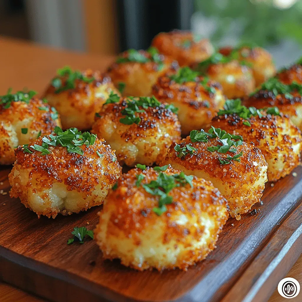 Crispy Parmesan Cauliflower Bites