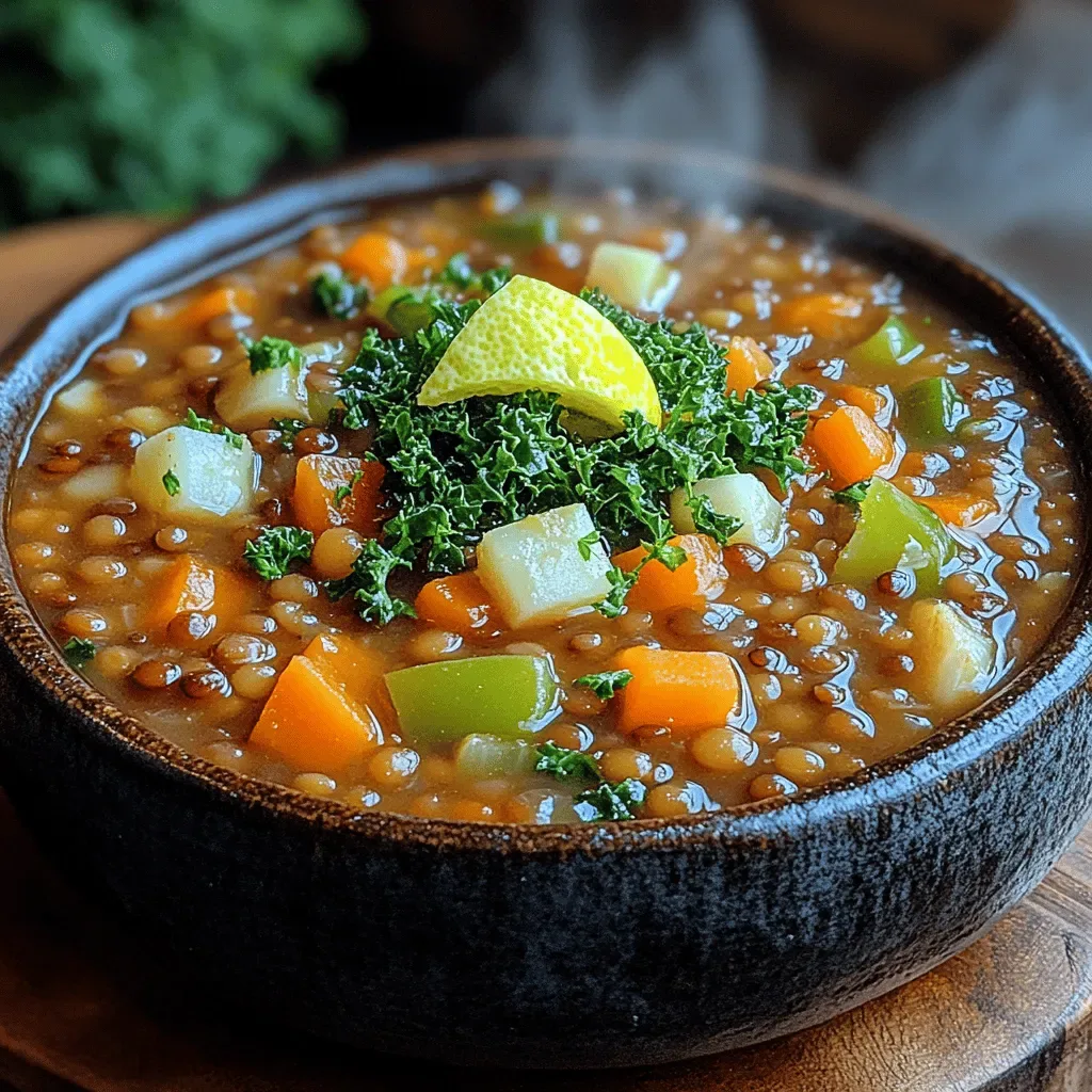 Rustic Harvest Vegan Lentil Soup Recipe