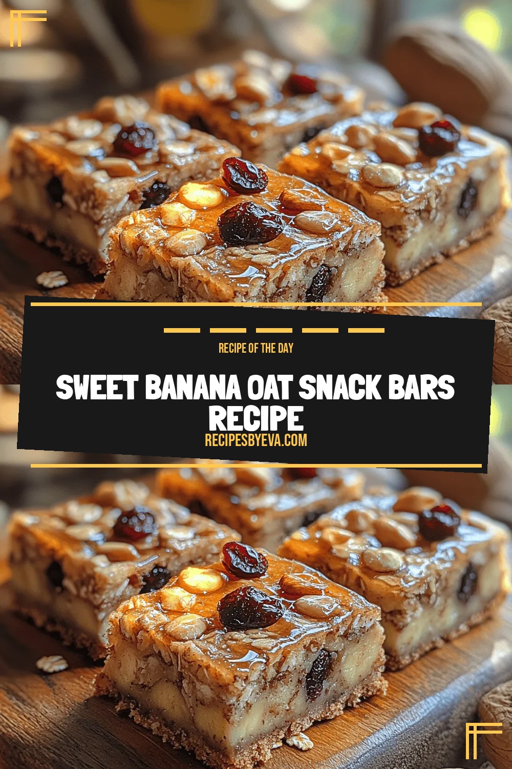 Sweet Banana Oat Snack Bars Recipe