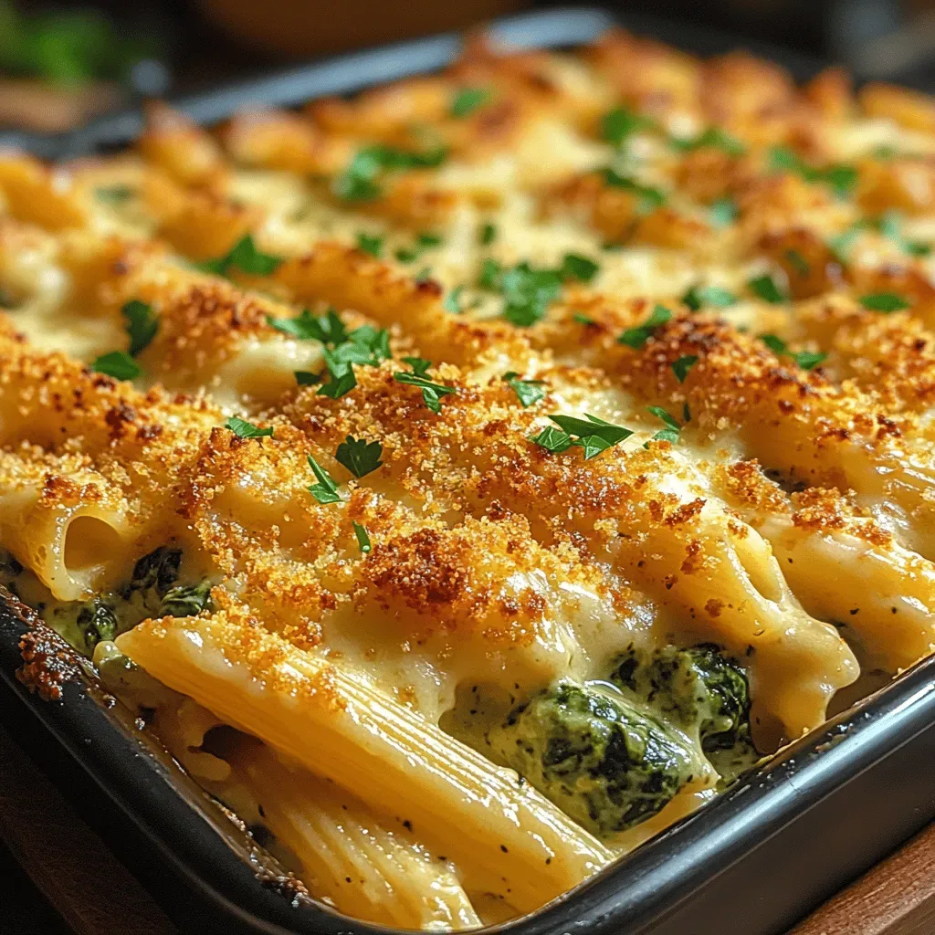 Creamy Spinach and Artichoke Pasta Bake