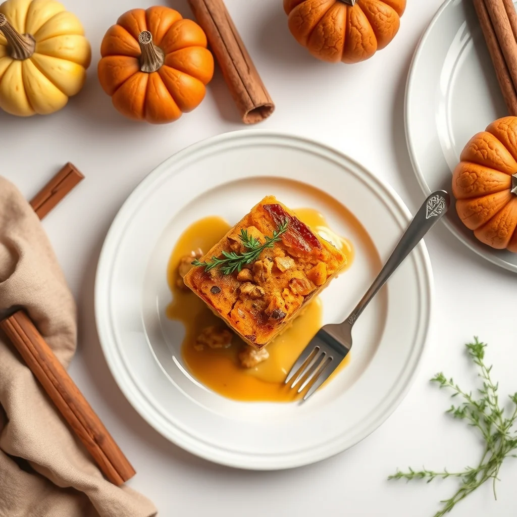 Pumpkin Cinnamon Bread Pudding