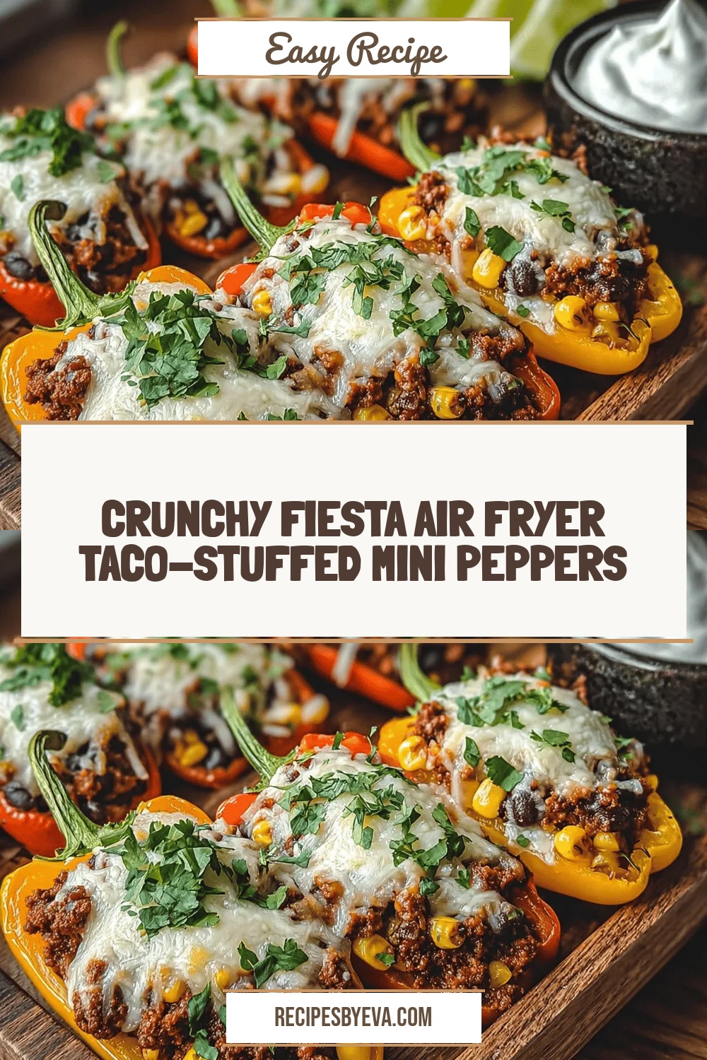 Crunchy Fiesta Air Fryer Taco-Stuffed Mini Peppers
