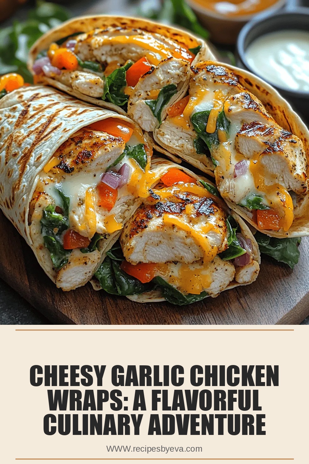 Cheesy Garlic Chicken Wraps: A Flavorful Culinary Adventure