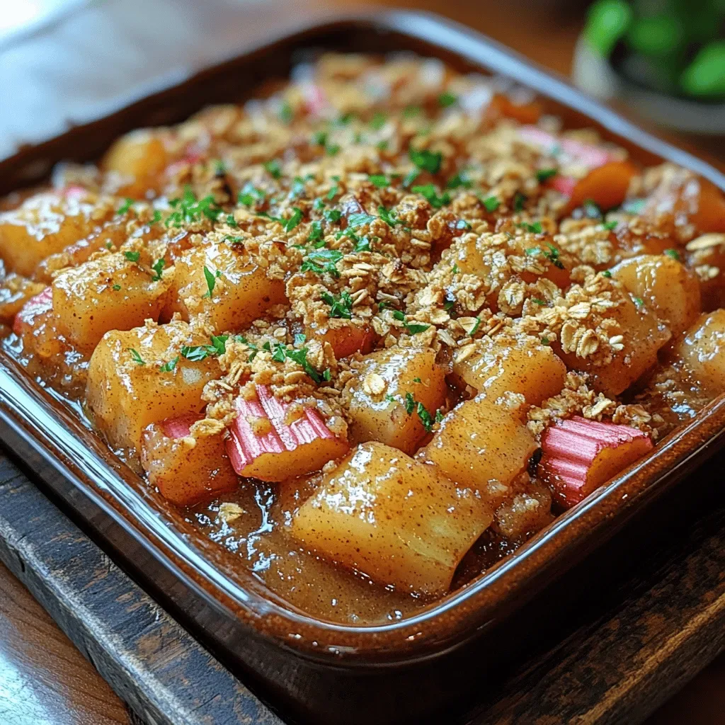Tart & Sweet Rhubarb Crisp Delight: A Perfect Balance of Flavor