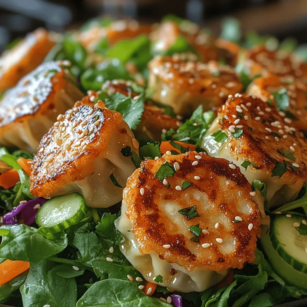 Crispy Potsticker Salad with Zesty Sesame Dressing: A Flavorful Fusion Recipe