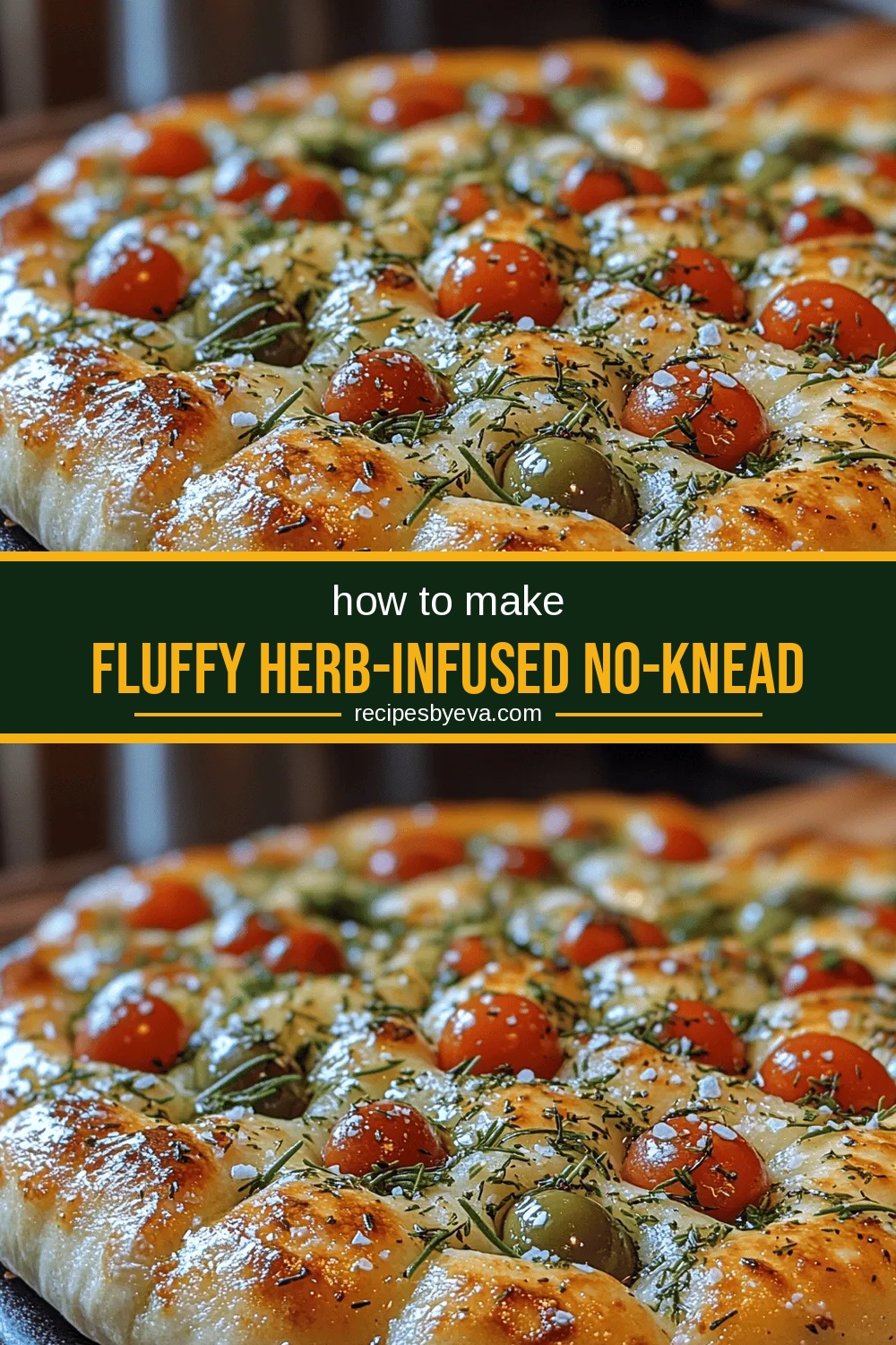 Fluffy Herb-Infused No-Knead Focaccia Bread