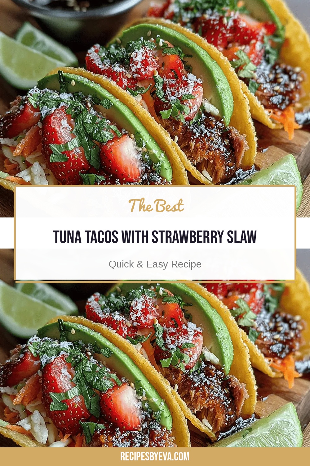 Tuna Tacos with Strawberry Slaw