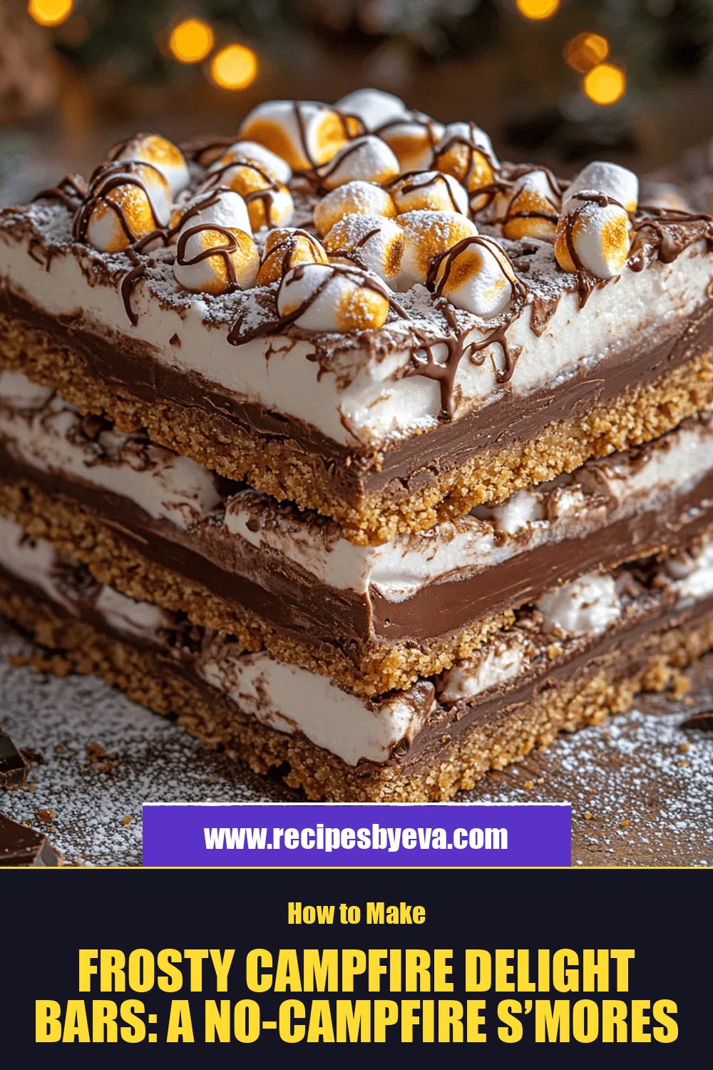 Frosty Campfire Delight Bars: A No-Campfire S’mores Experience