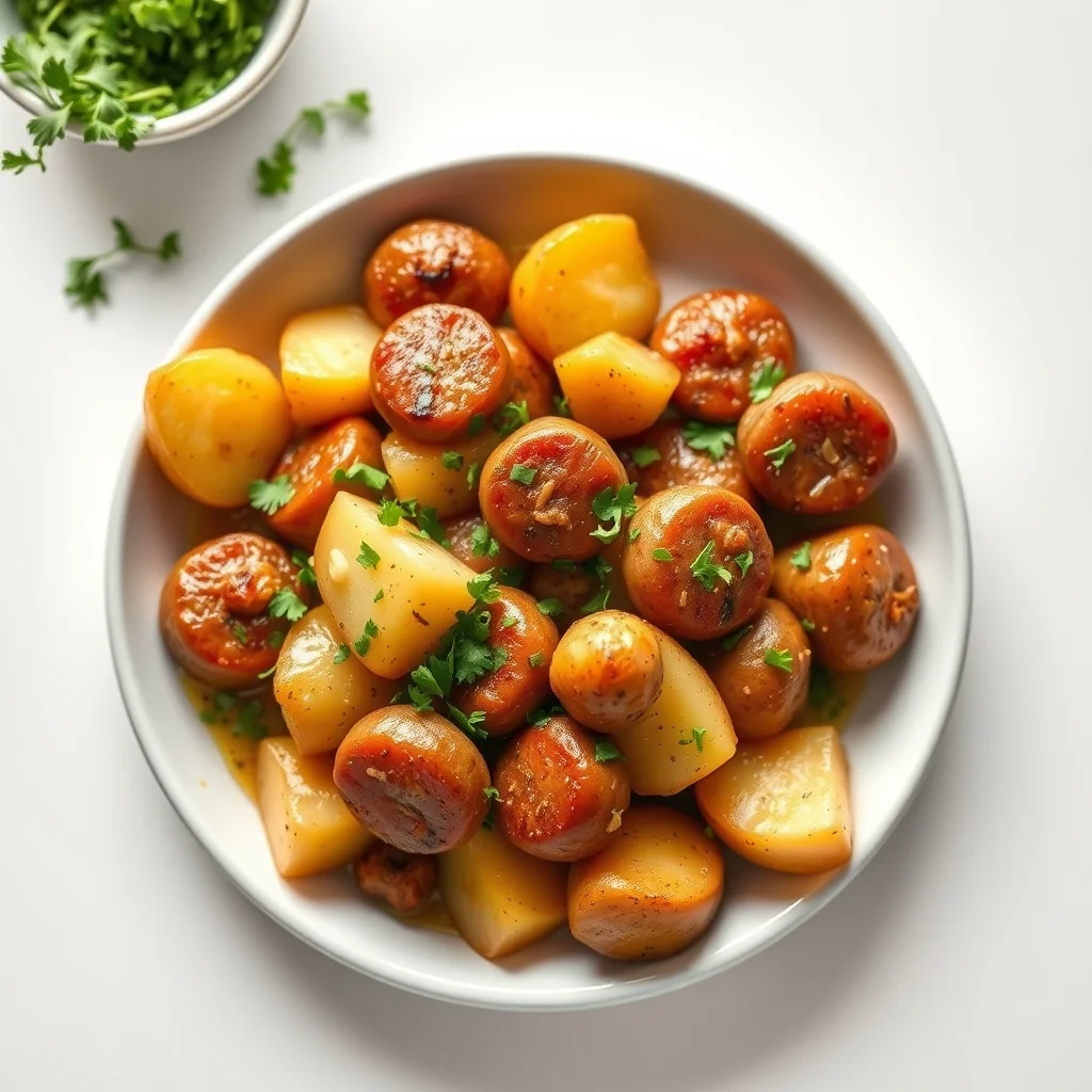 Sizzling Sausage & Spud Skillet Recipe