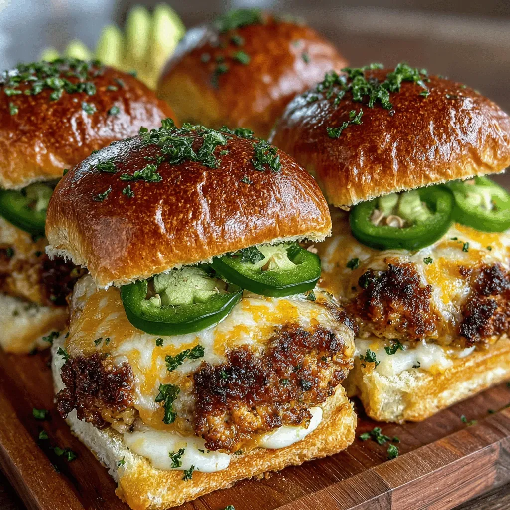 Spicy Hatch Chili Chicken Sliders with Cheesy Bliss