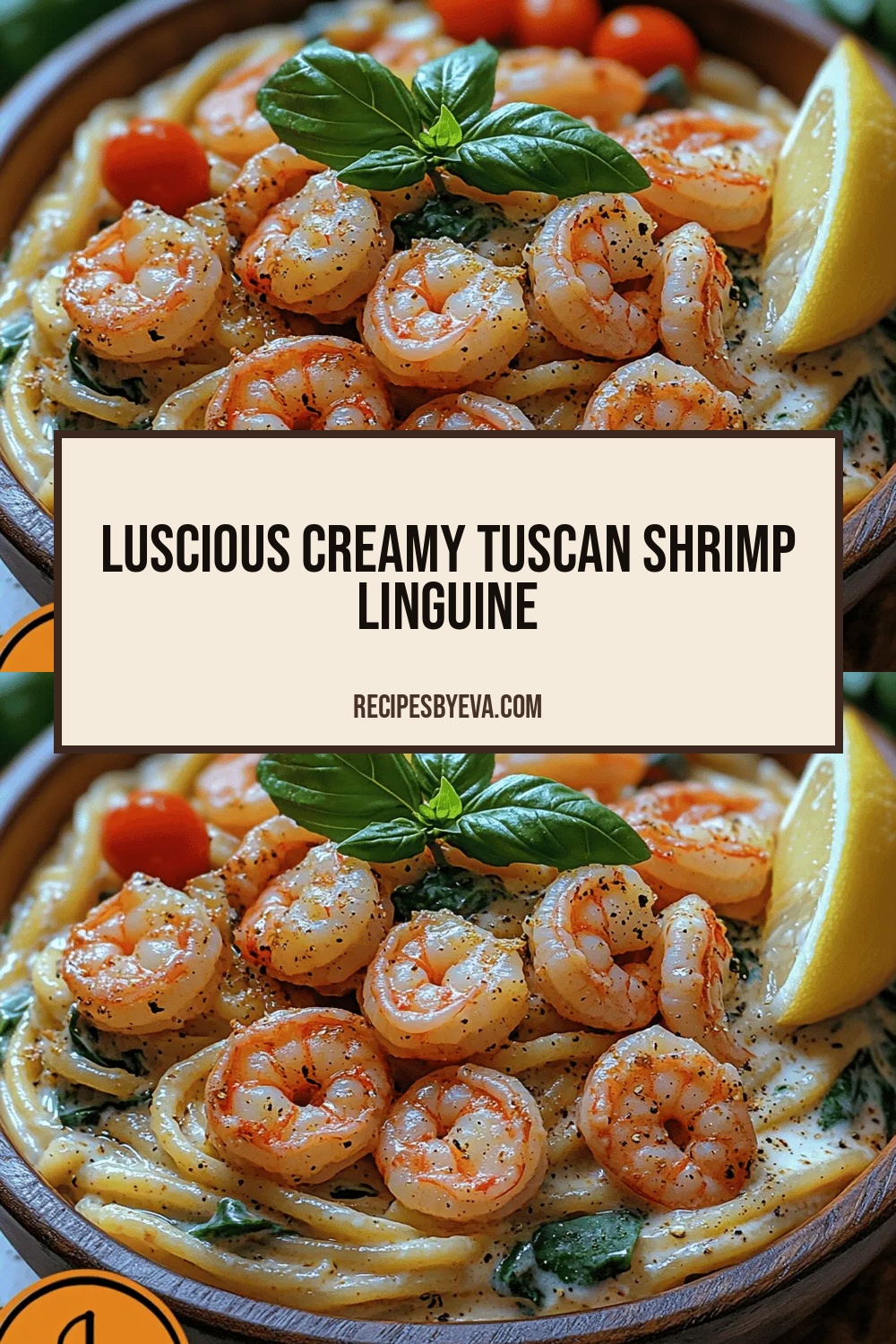 Luscious Creamy Tuscan Shrimp Linguine