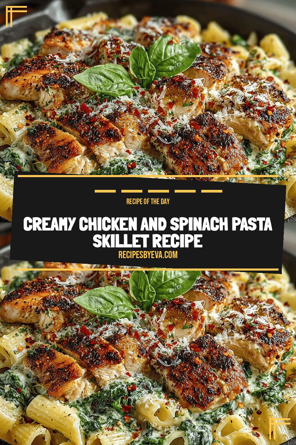 Creamy Chicken and Spinach Pasta Skillet Recipe