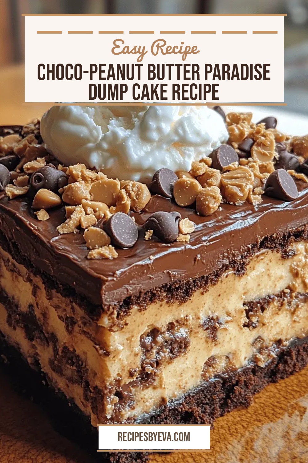 Choco-Peanut Butter Paradise Dump Cake Recipe