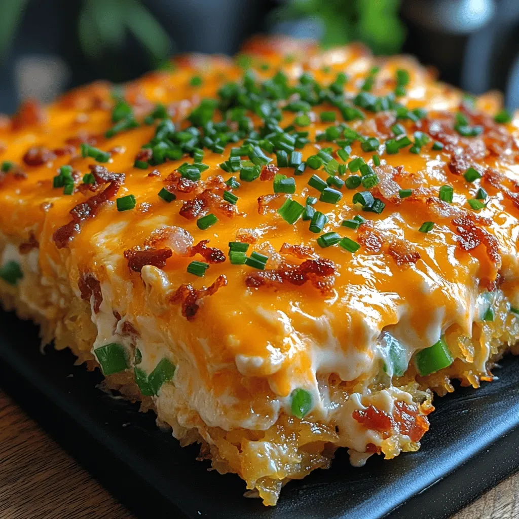 Crispy Bacon & Cheesy Hash Brown Delight: A Comforting Breakfast Casserole