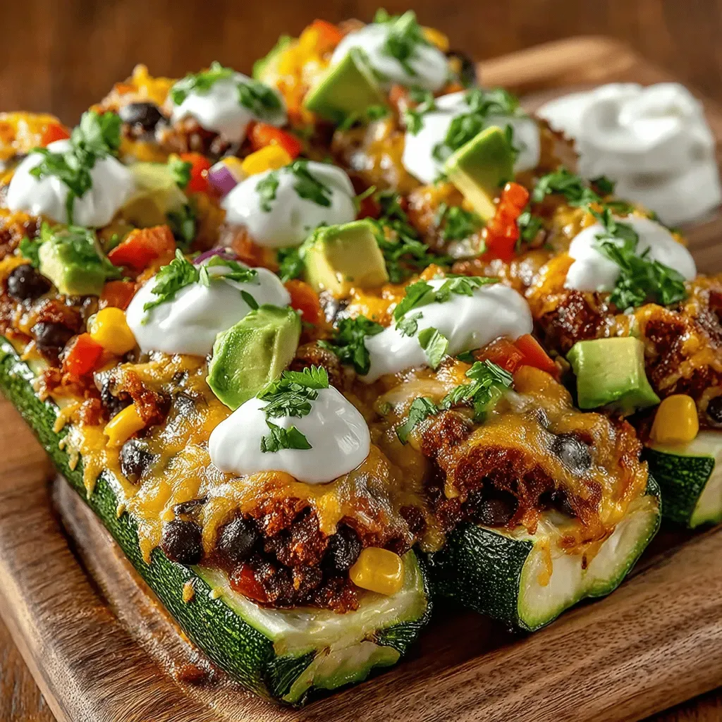 Zesty Zucchini Nacho Boats Recipe