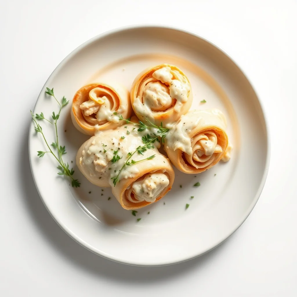 Turkey Alfredo Cheesy Rolls