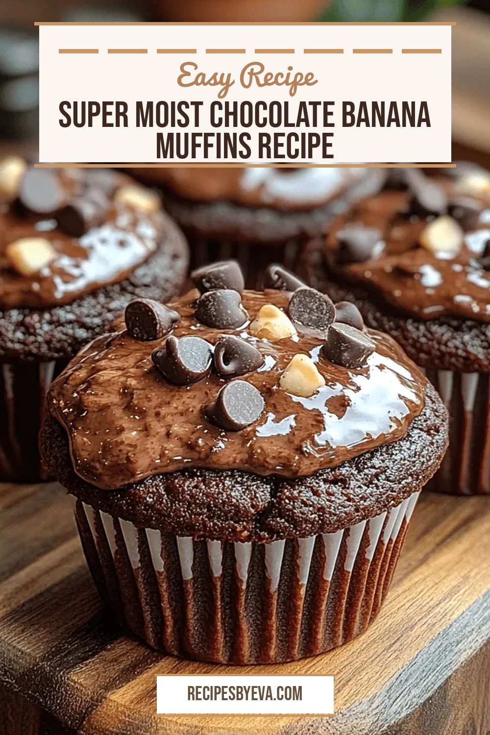 Super Moist Chocolate Banana Muffins Recipe