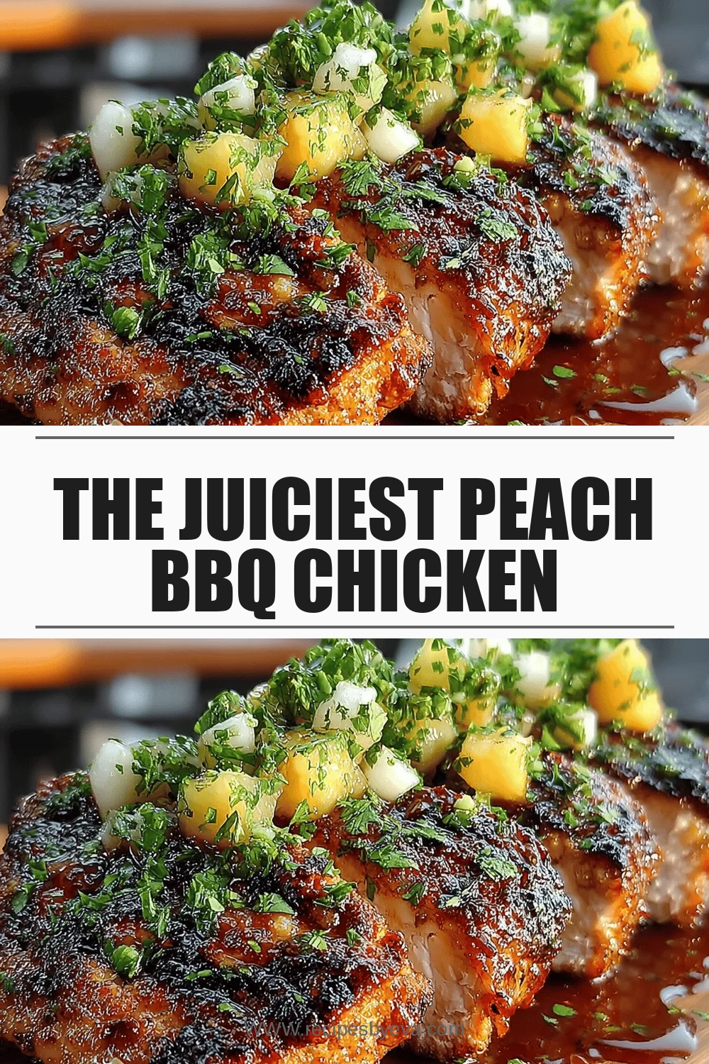 The Juiciest Peach BBQ Chicken