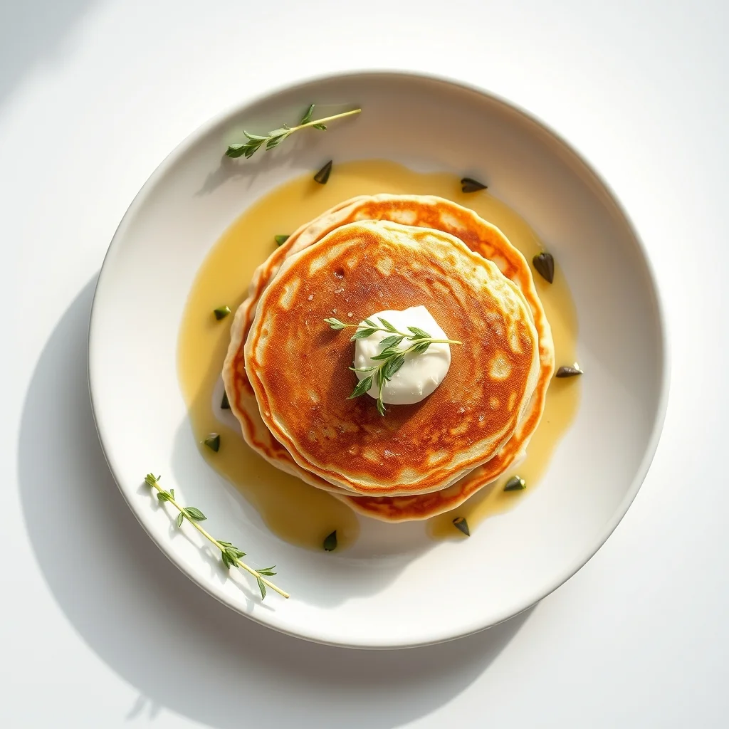 Timeless Breakfast Bliss: Savory Olive Oil Pancakes