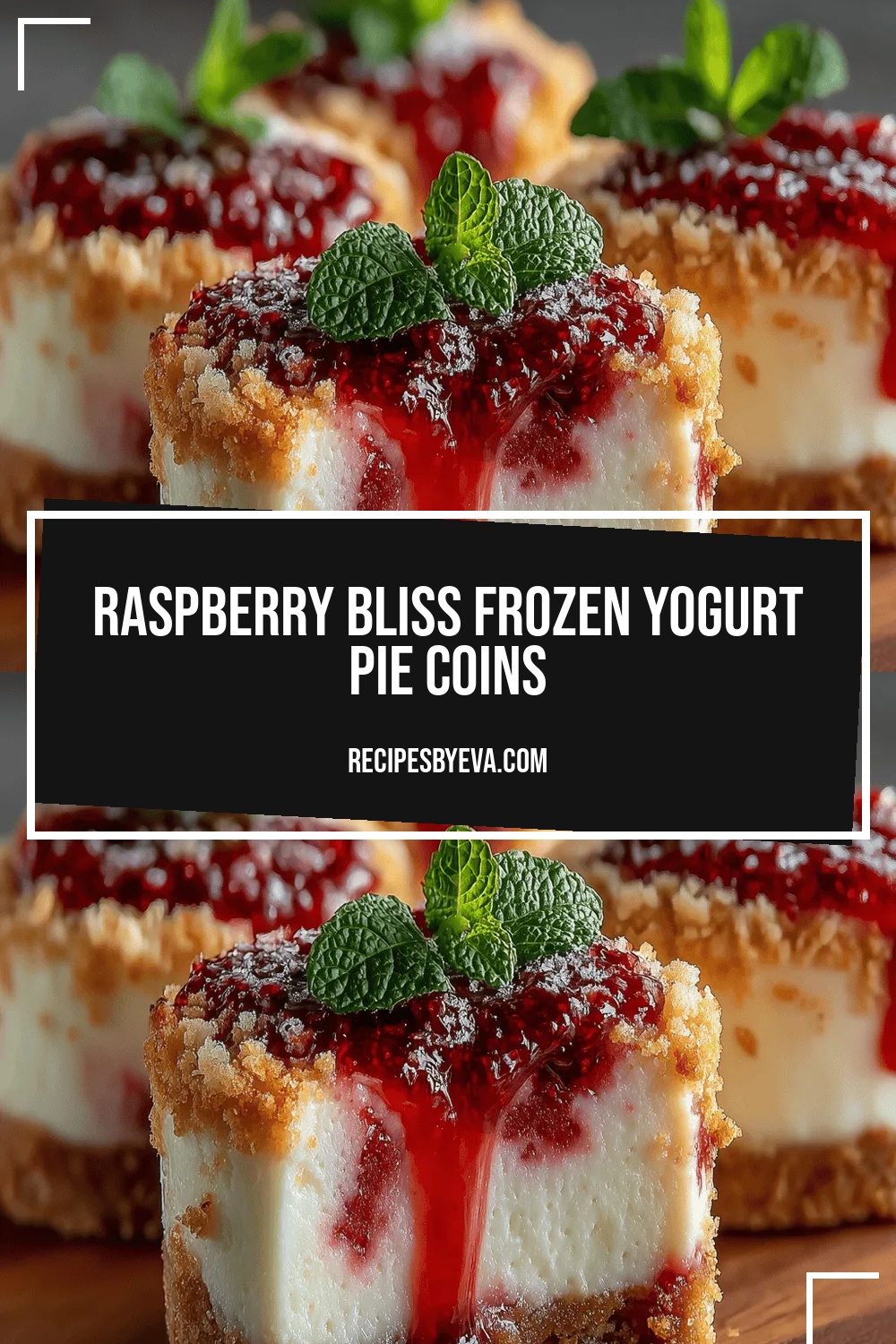 Raspberry Bliss Frozen Yogurt Pie Coins