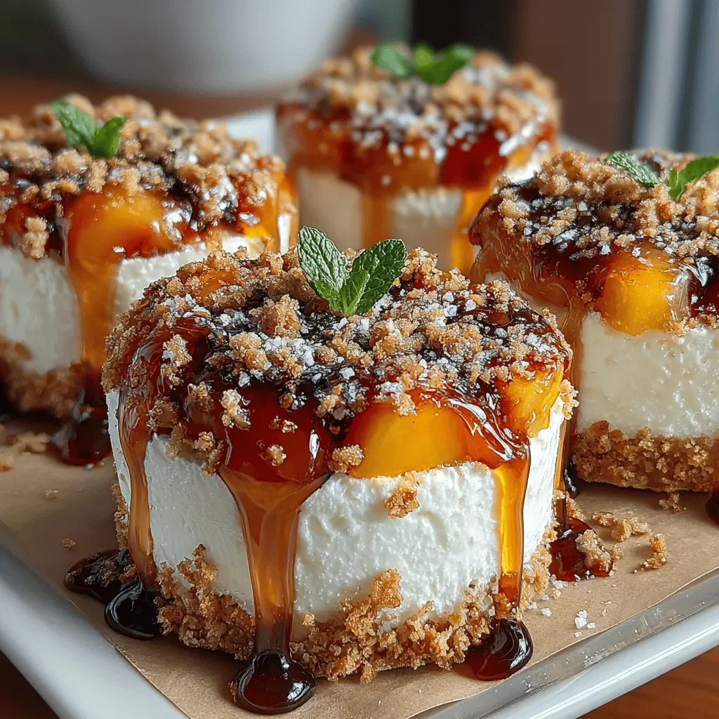 Frozen Yogurt Peach Cobbler Coins