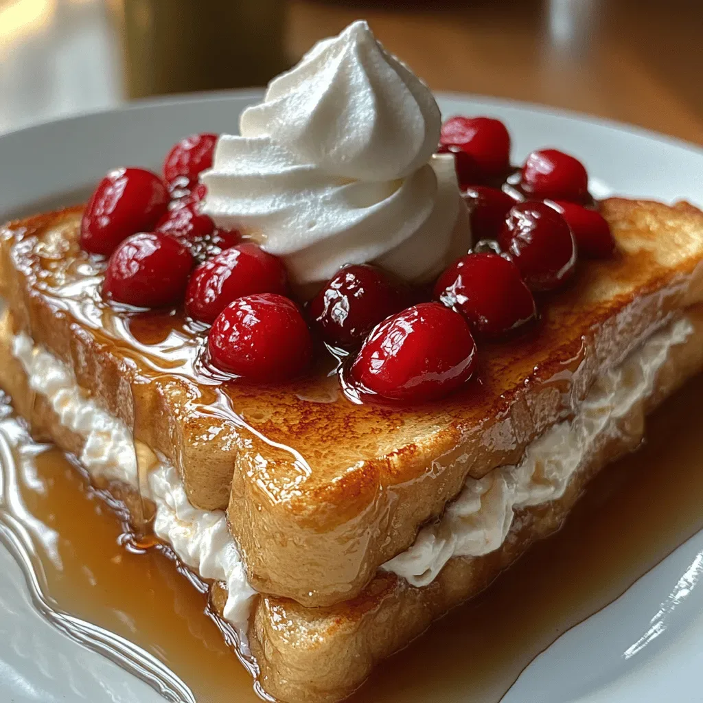 Cherry Bliss Cheesecake Stuffed French Toast: A Morning Indulgence