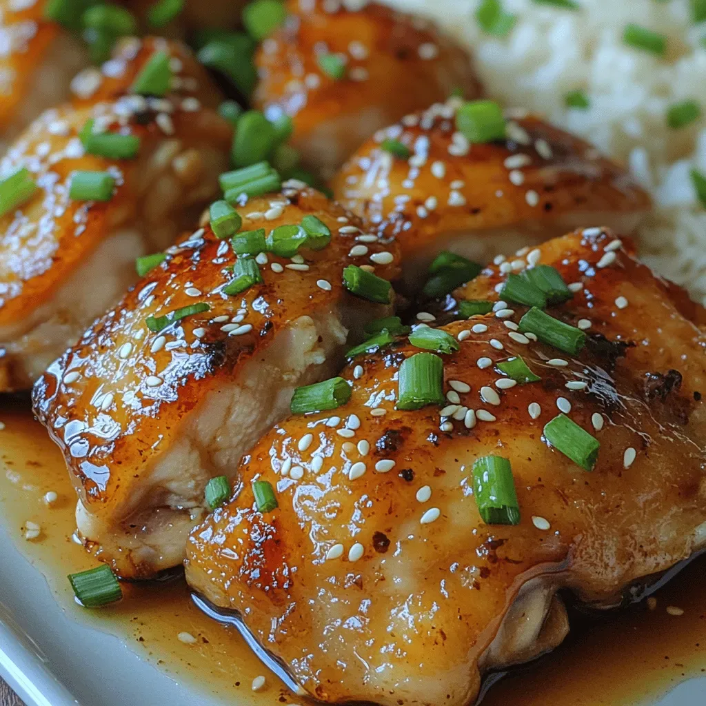 Sticky Sweet Honey Garlic Chicken Thighs