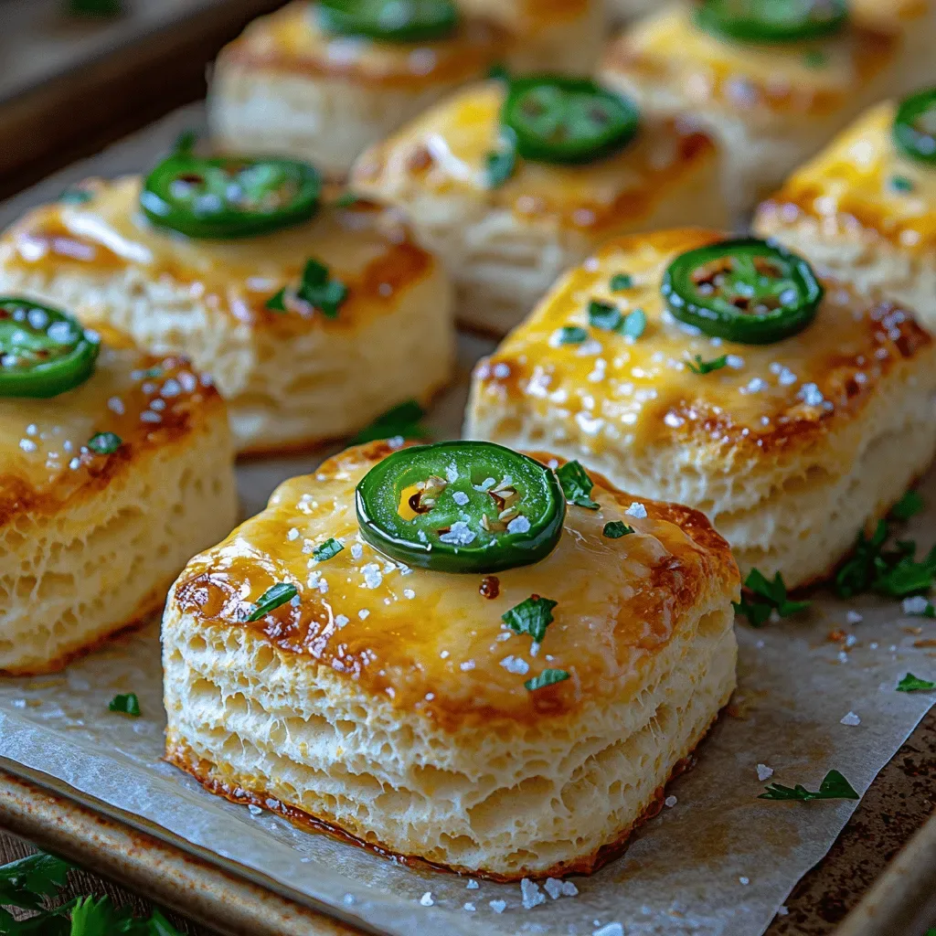 Spicy Cheesy Bliss: Layered Jalapeño Cheddar Biscuits